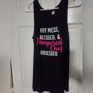 Black flowy tank top